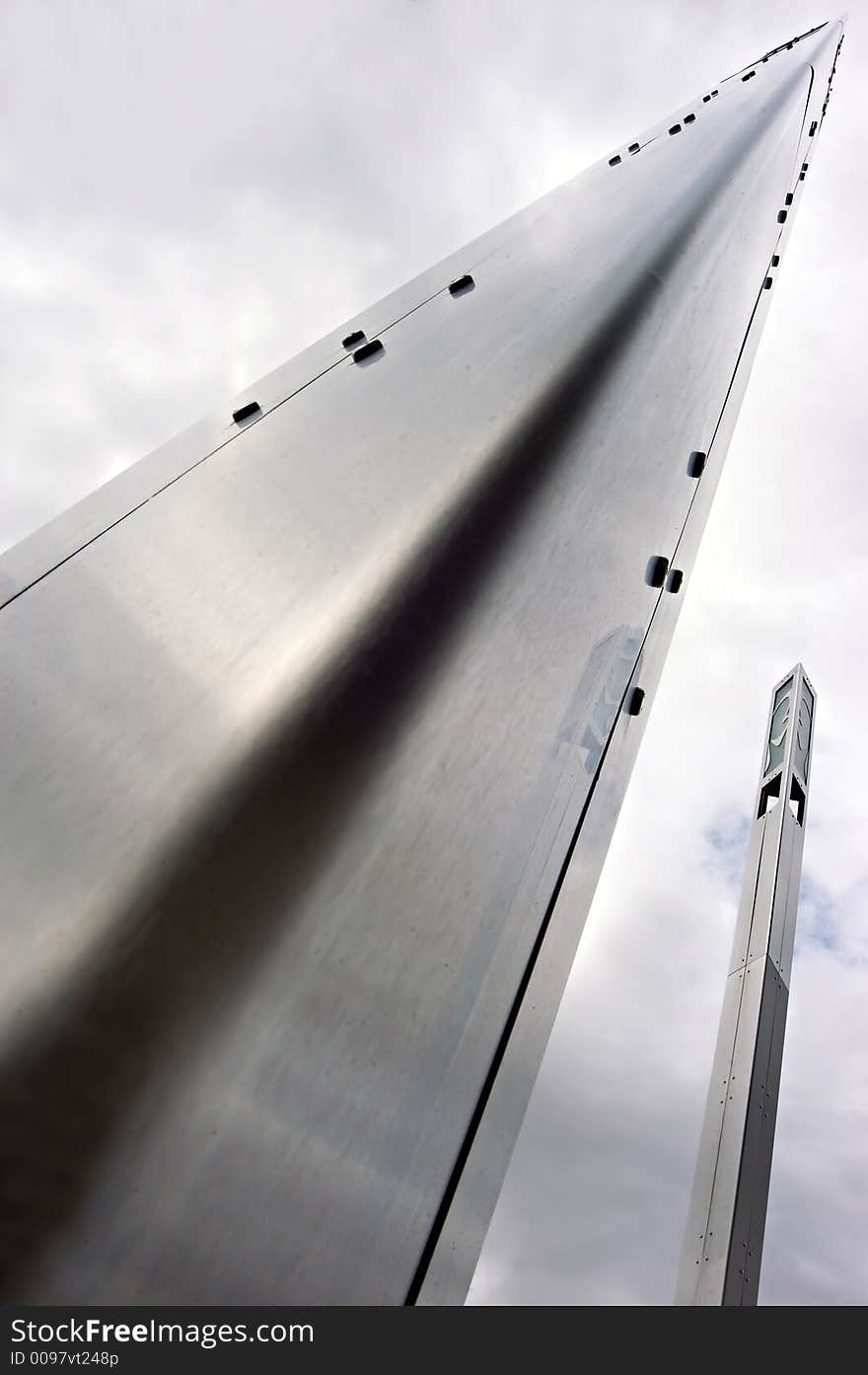 Abstract of an architectural monument-reaching for the sky. Abstract of an architectural monument-reaching for the sky