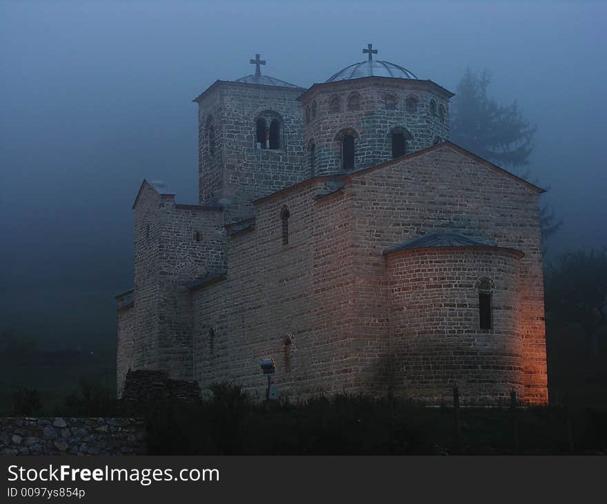 Orthodox romanesque monastery