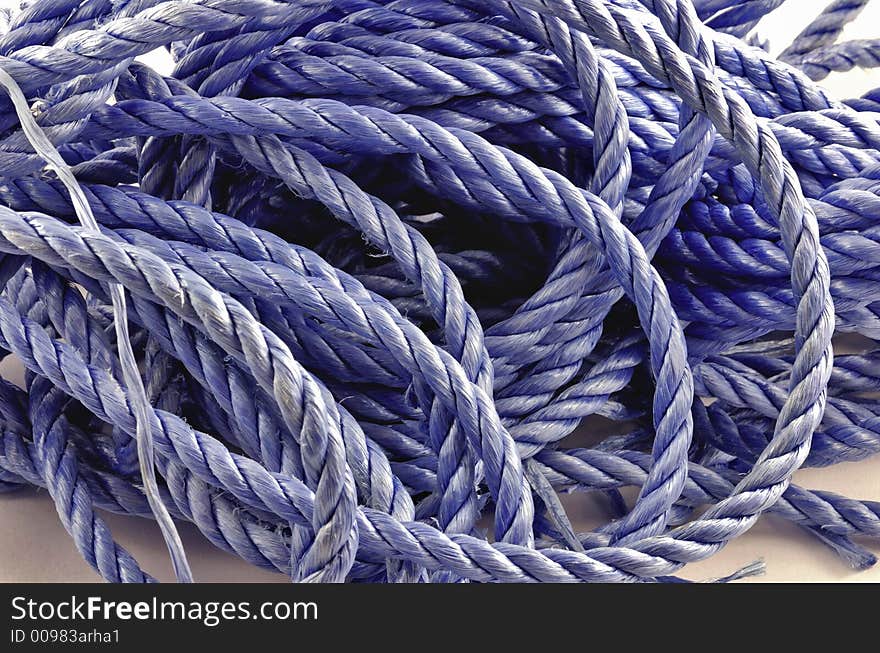 Blue rope from a boat