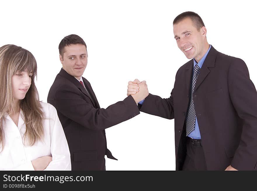 Photo of a three young business people. Photo of a three young business people...