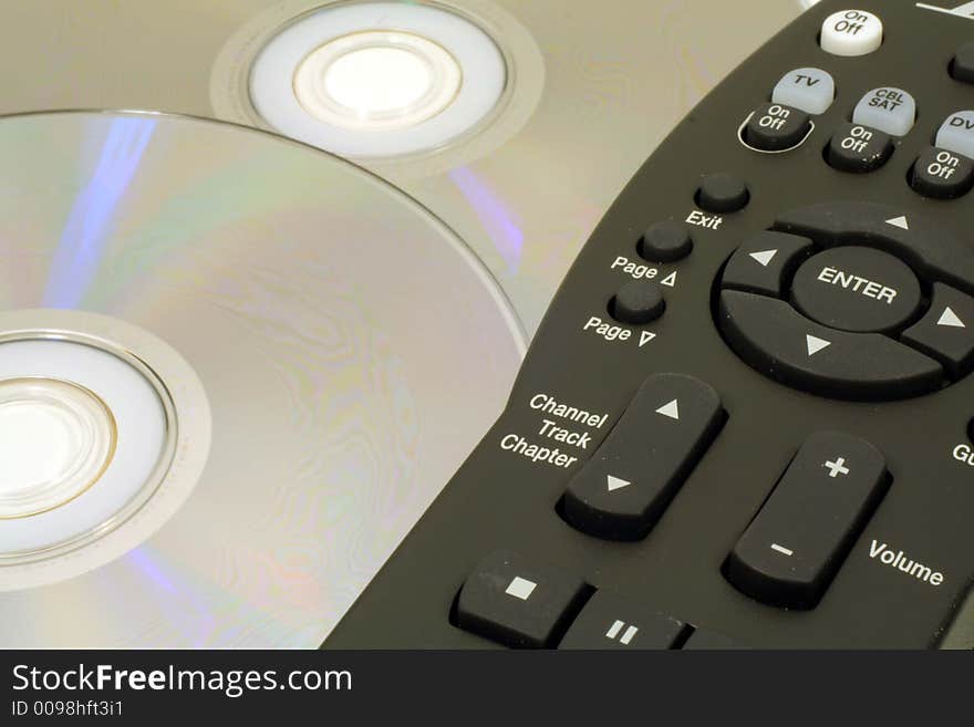 TV Remote Control With DVDs