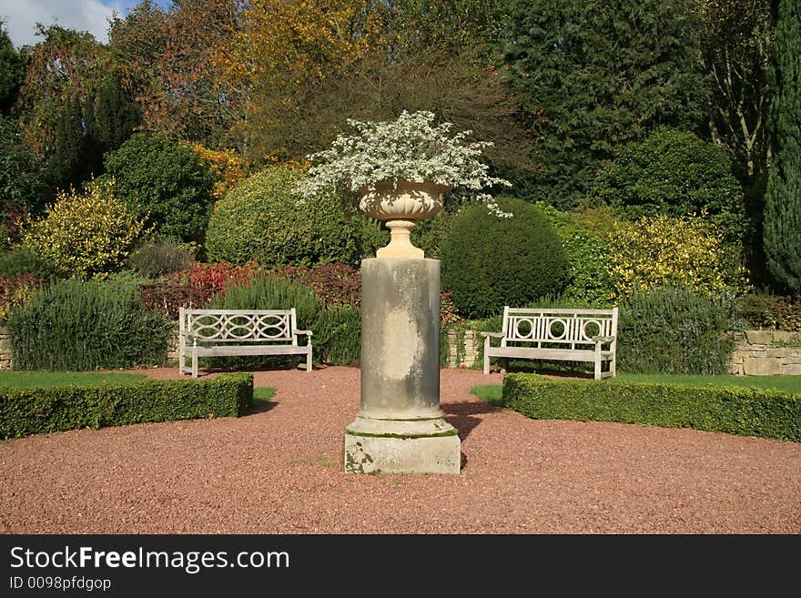 Wonderful autumnal colours of an English Formal garden. Wonderful autumnal colours of an English Formal garden