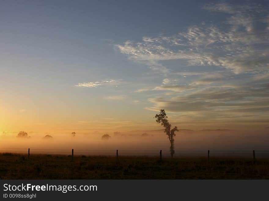 Sunrise near Ipswich in Queensland