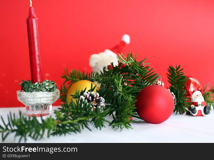 A shot od christmas traditional decoration things. A shot od christmas traditional decoration things