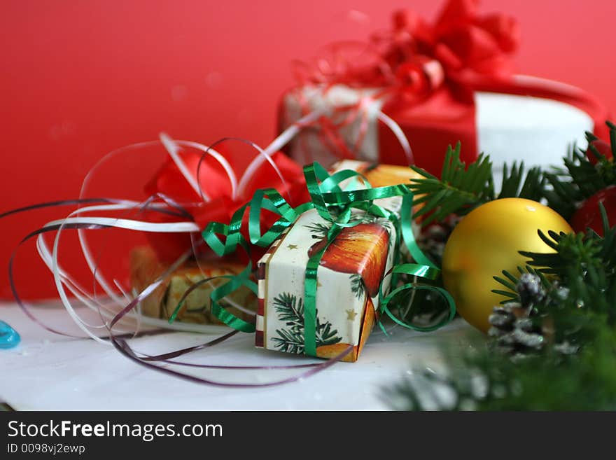 A shot of christmas gifts under the christmas tree. A shot of christmas gifts under the christmas tree