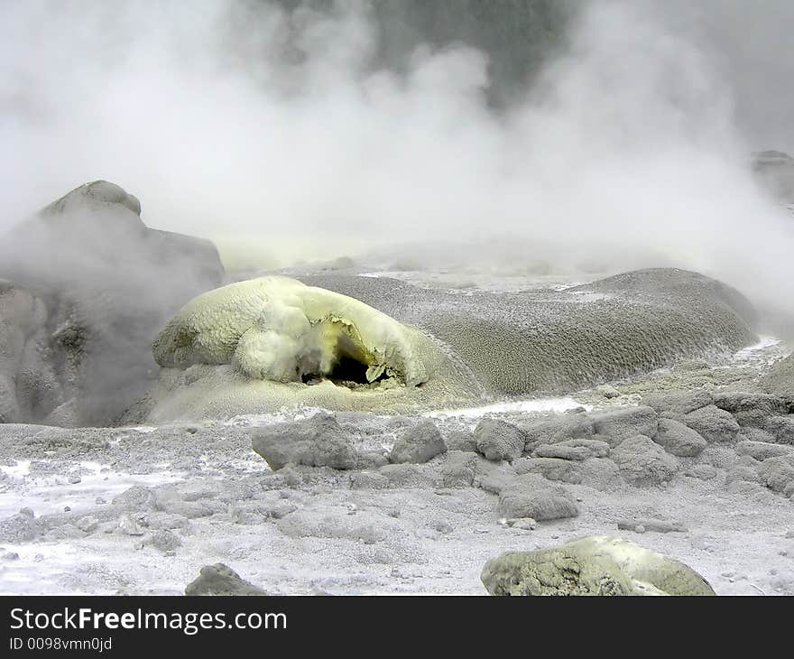 Pond being heated up to boiling point. Pond being heated up to boiling point.