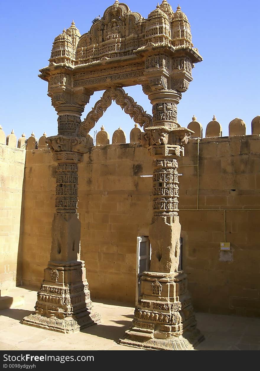 Gateway in a Jain Temple. Gateway in a Jain Temple