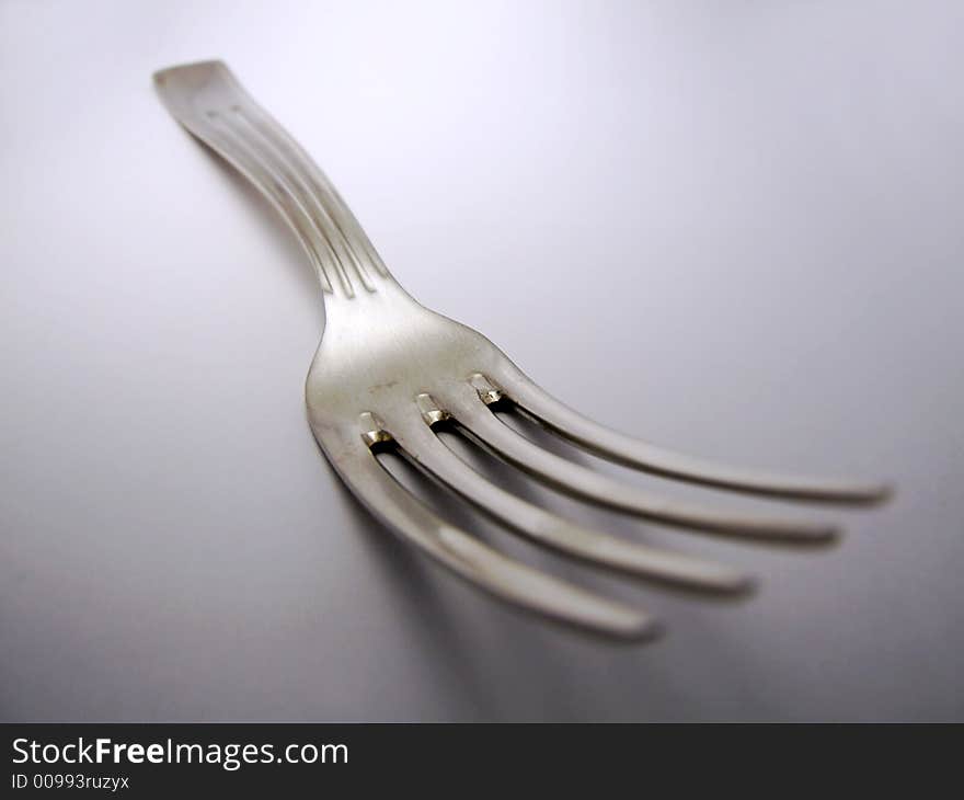 A close up of a fork.