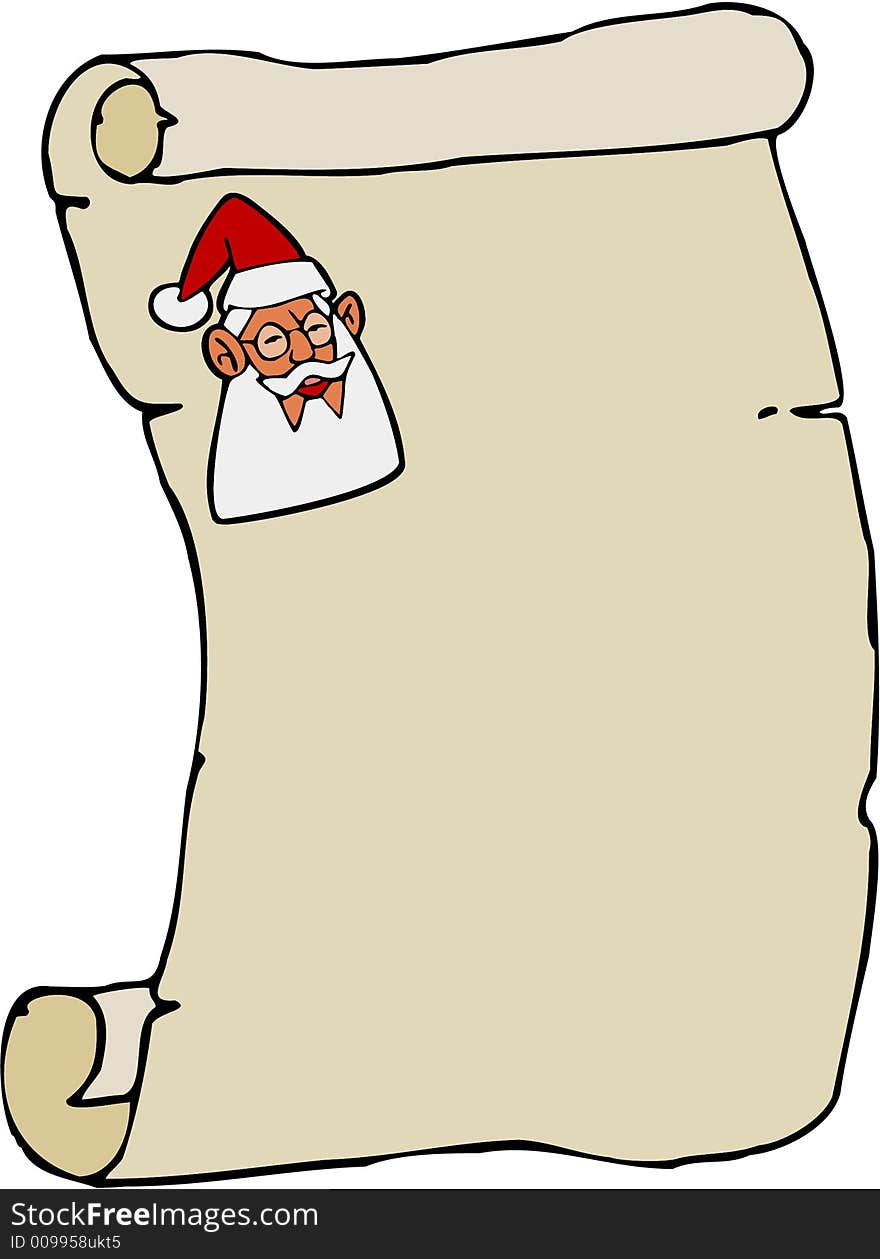 Santa Claus color cartoon artwork line-art