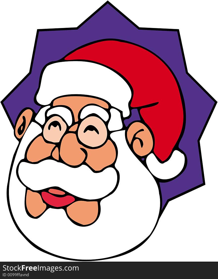 Santa Claus color cartoon artwork line-art