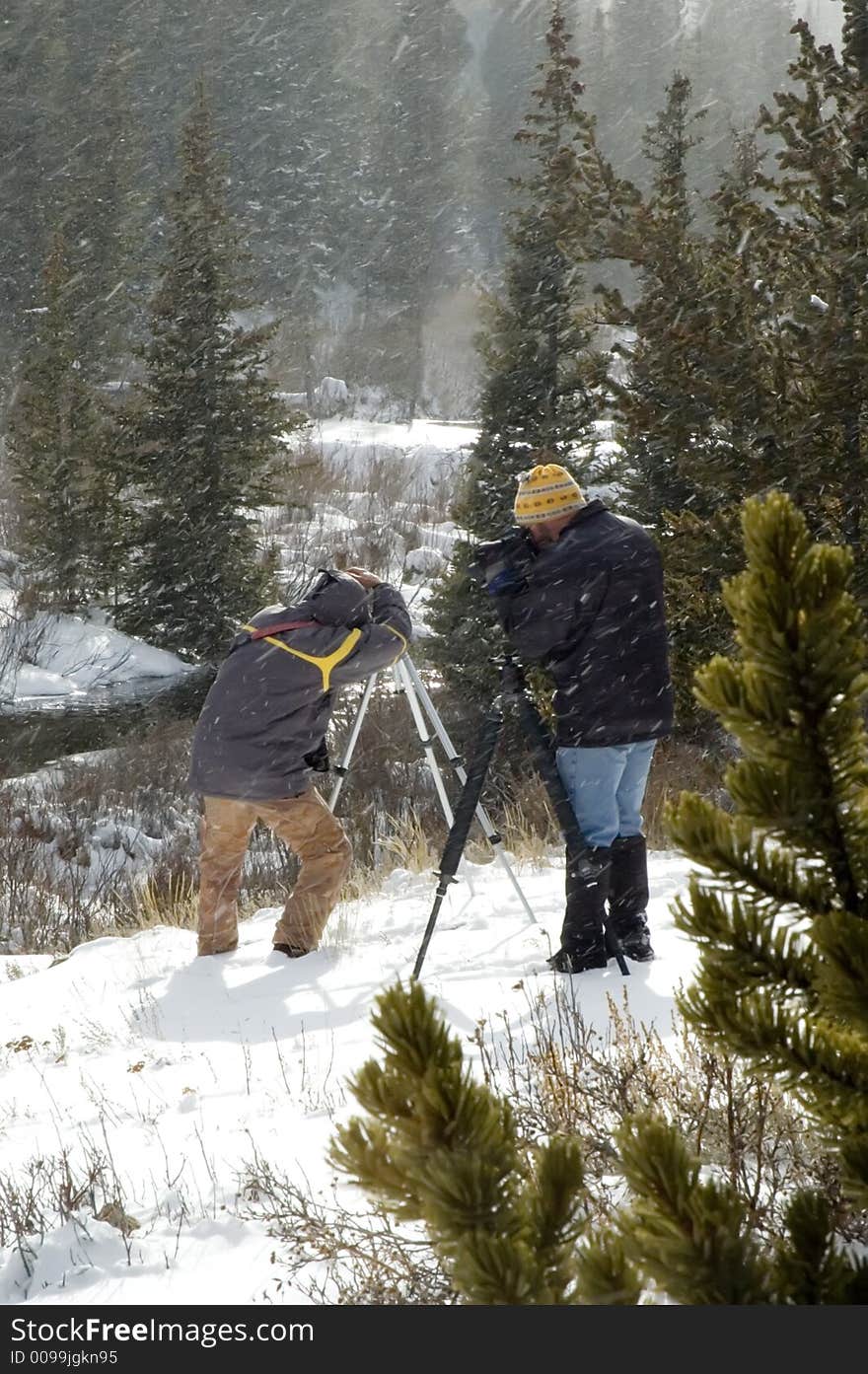 Photographers In Snowstorm