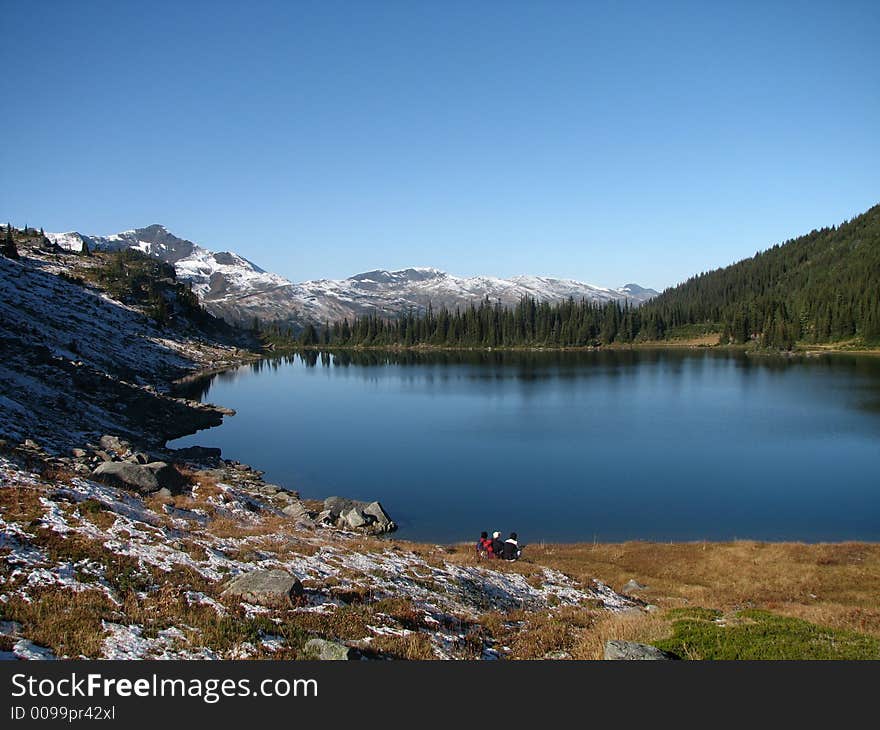 One of the high mountain lakes near Mount Renshaw. This is in the Canadian Rockies near McBride, BC. One of the high mountain lakes near Mount Renshaw. This is in the Canadian Rockies near McBride, BC.