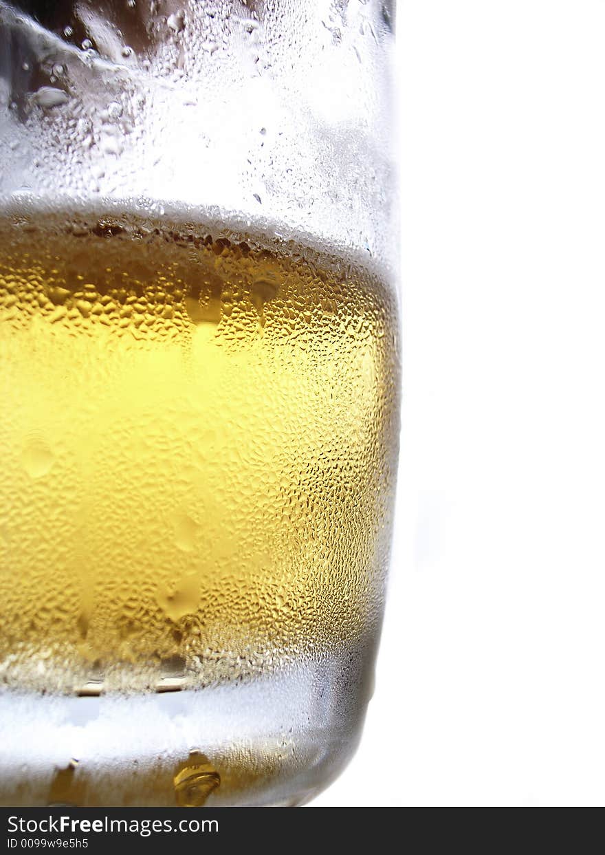 Glass of beer on white background. Glass of beer on white background