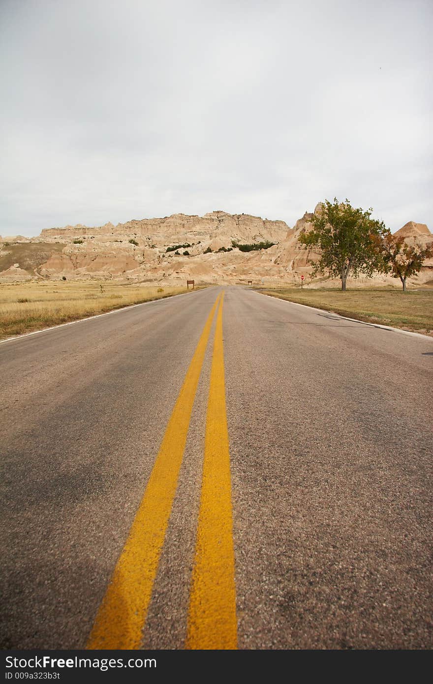 Road in Badlands National Park