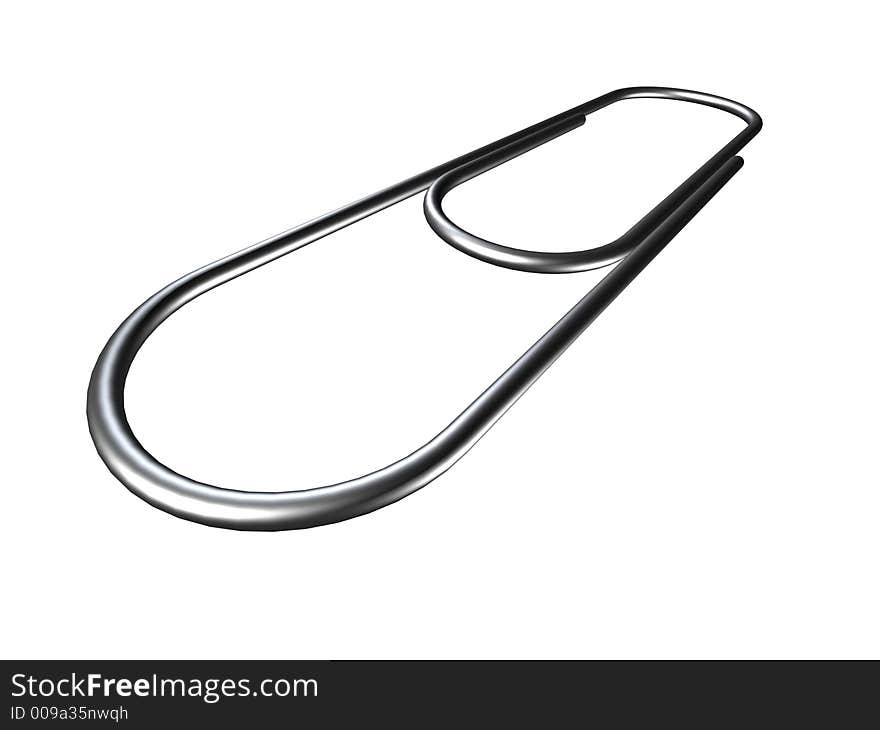 Silver metal big paper clips