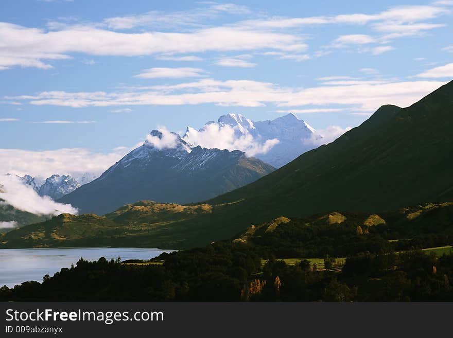 Beautiful landscape of mountains and lake at New Zealand. Beautiful landscape of mountains and lake at New Zealand