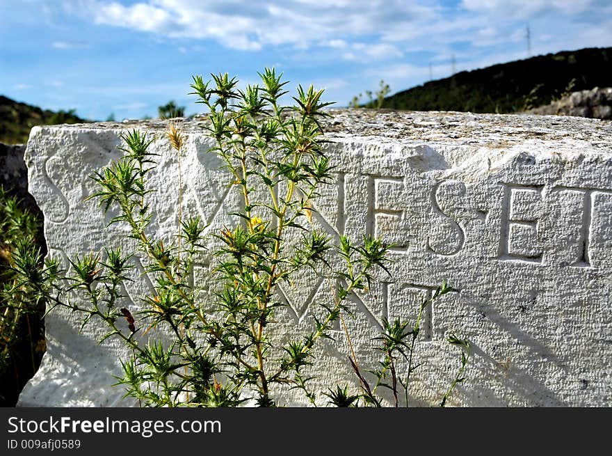 Remains of epitaph