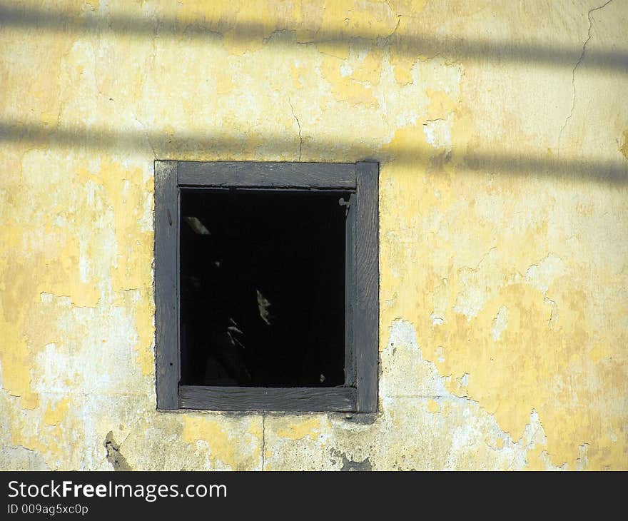 Lines and shadows on old yellow house wall. Lines and shadows on old yellow house wall