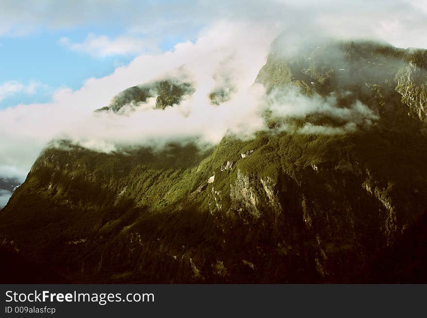 Amazing valley at Milford Sound, New Zealand. Amazing valley at Milford Sound, New Zealand