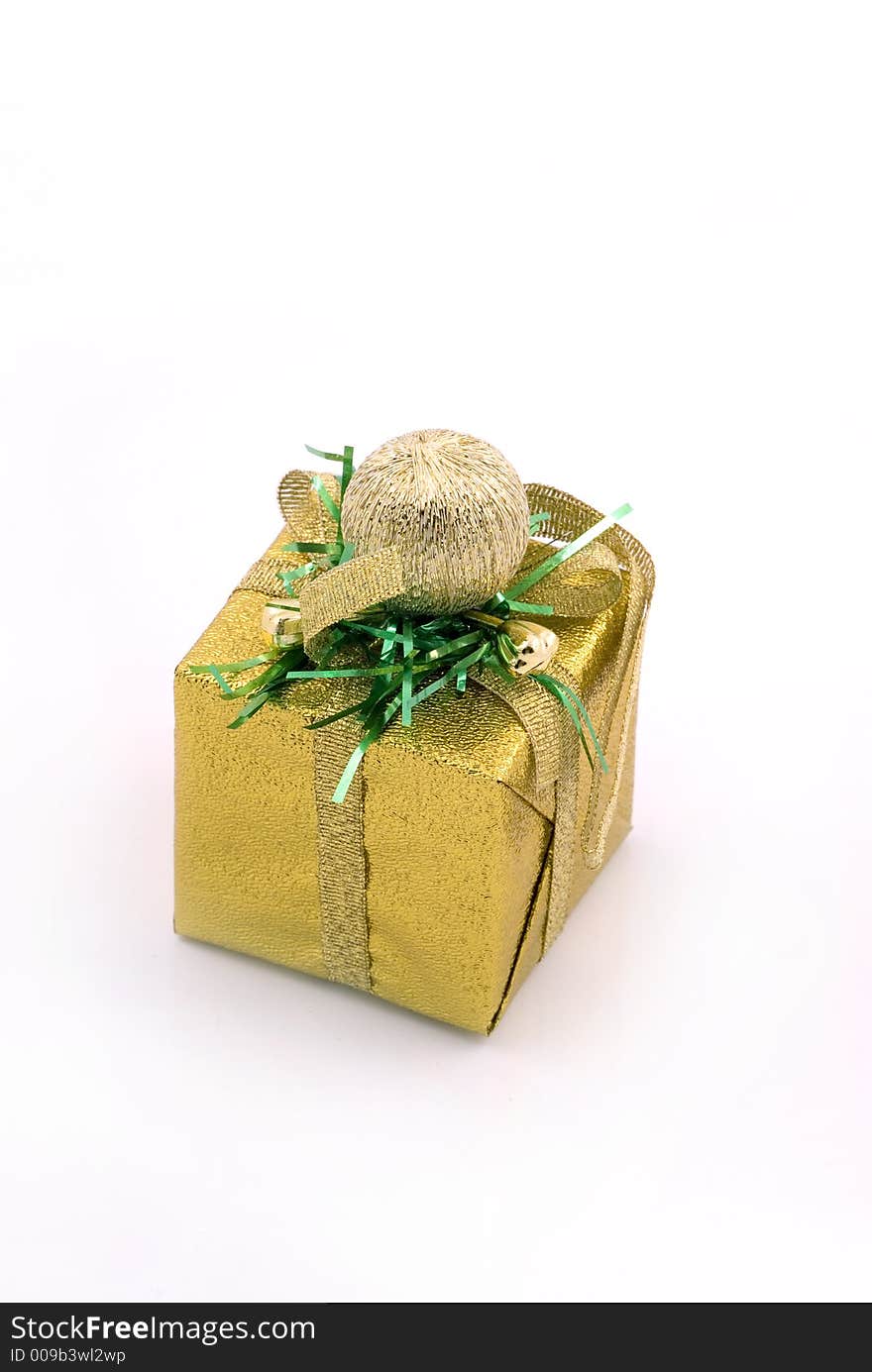 Gold and Green Gift Box for Festive Seasons