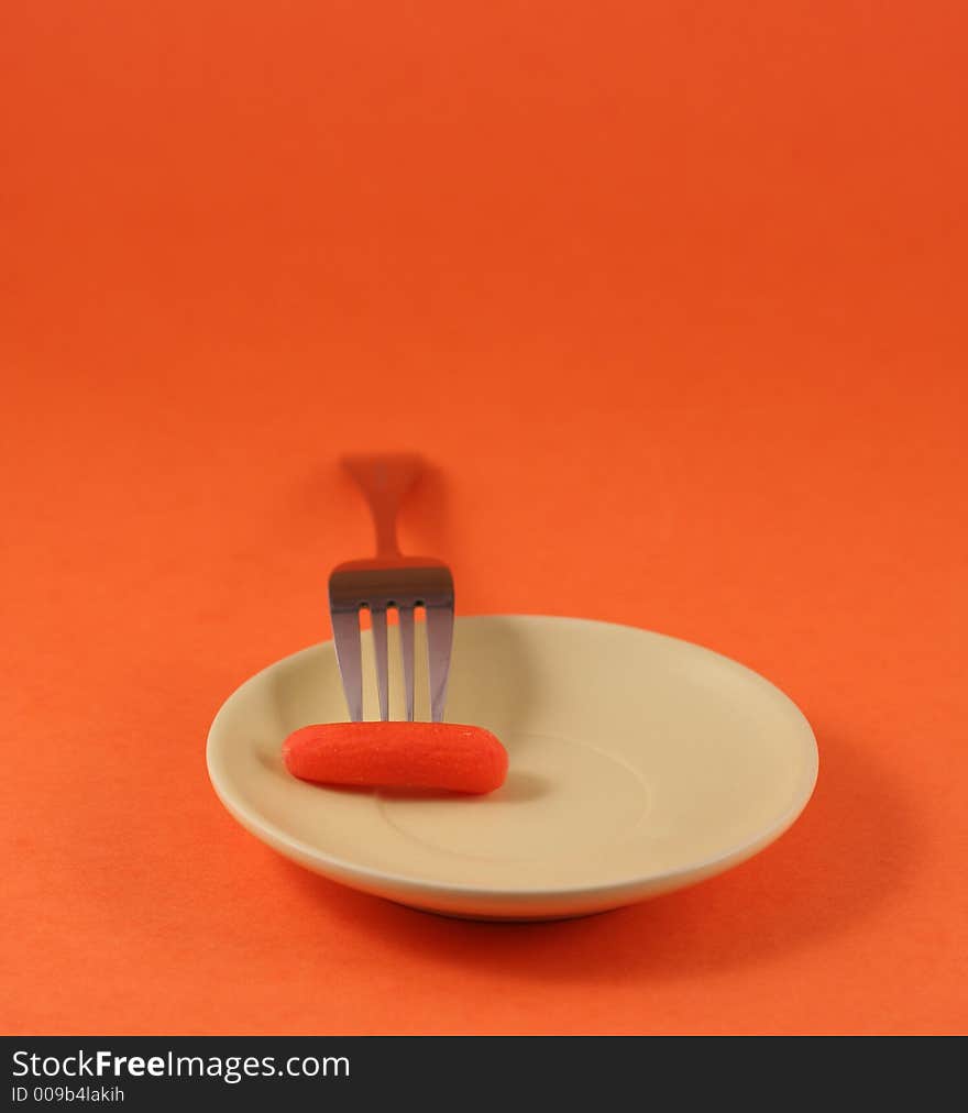 Carrot on a fork