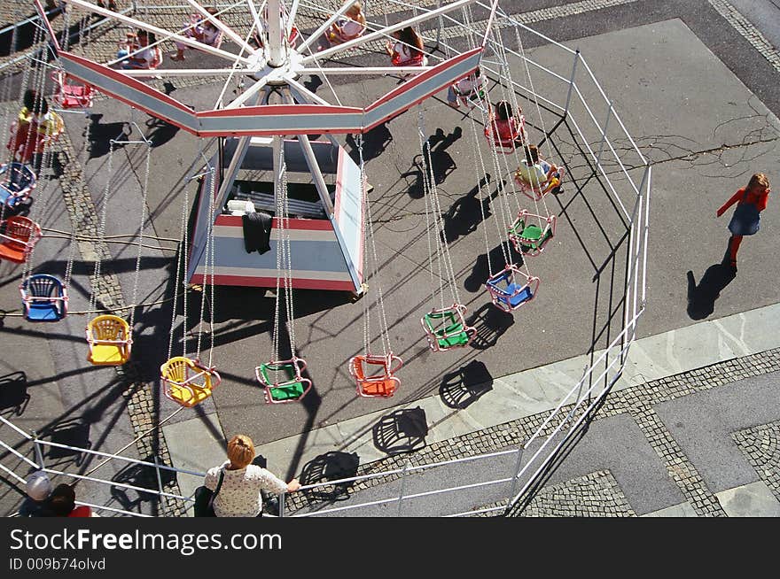 Merry-go-round for children to plav and have fun. Merry-go-round for children to plav and have fun.