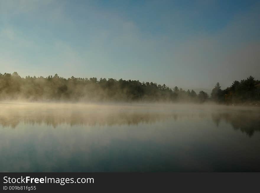Misty Morning in New Hamshire, Ossippe Lake