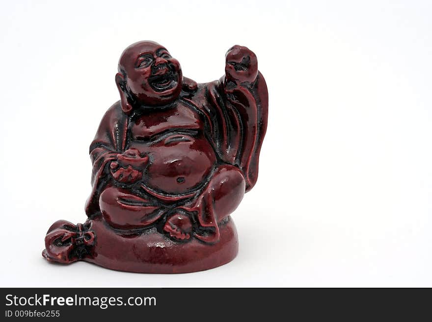 Isolated photo of an Antique Budda carving