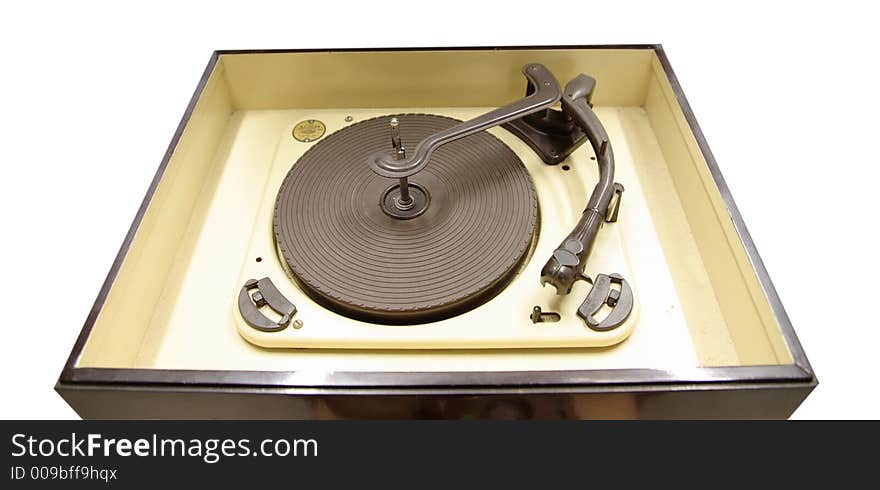 Isolated vintage vinyl player