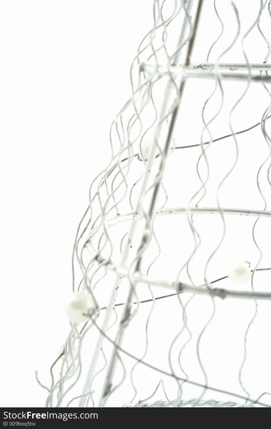 Wire Christmas decoration on a white background. Wire Christmas decoration on a white background