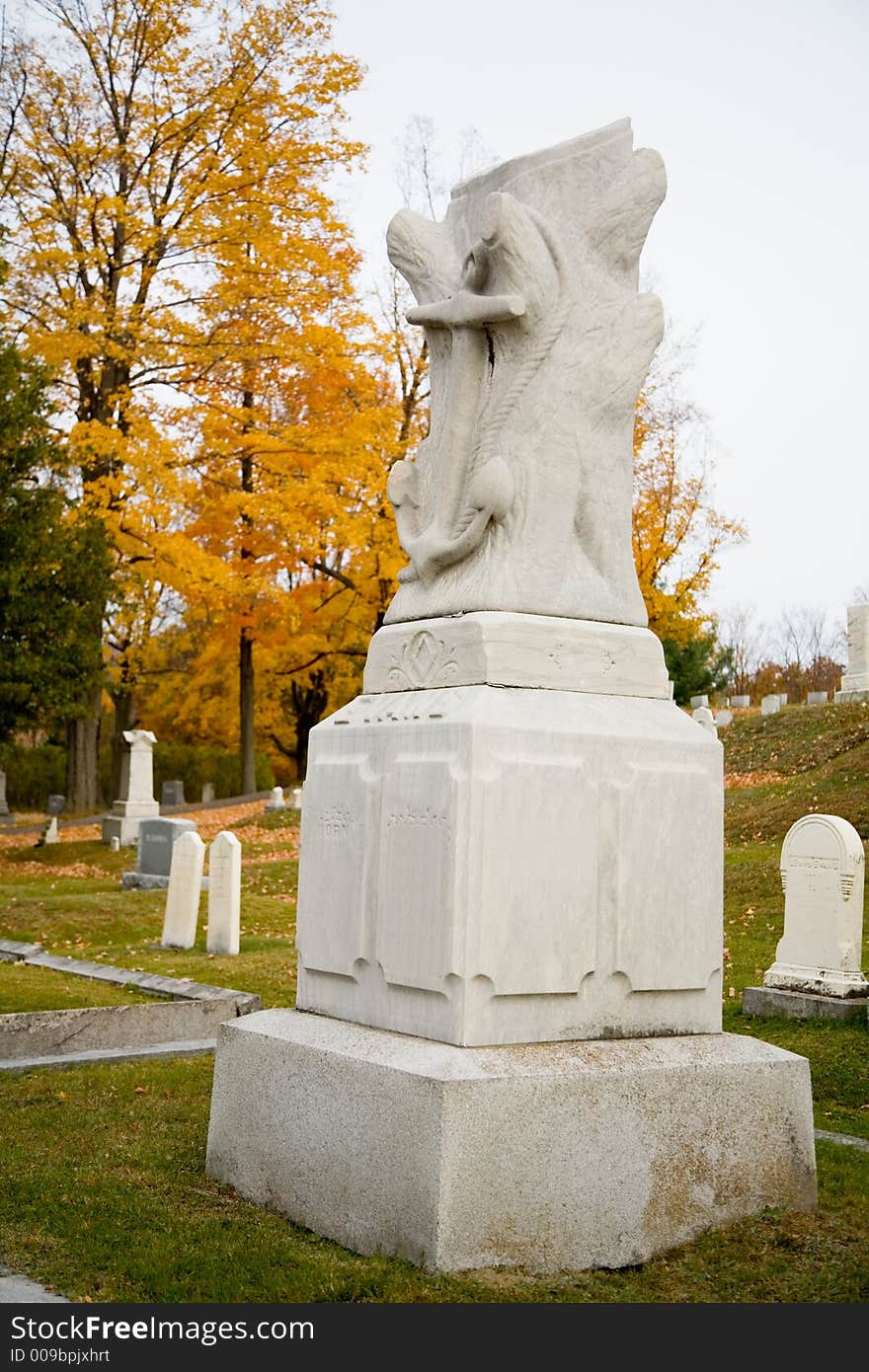 Fall in a Small Town Cemetery in Rural New England