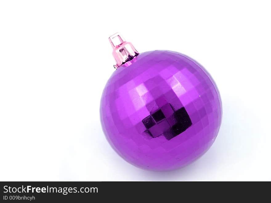 Purple Metal Ball Decoration for Christmas Tree. Purple Metal Ball Decoration for Christmas Tree