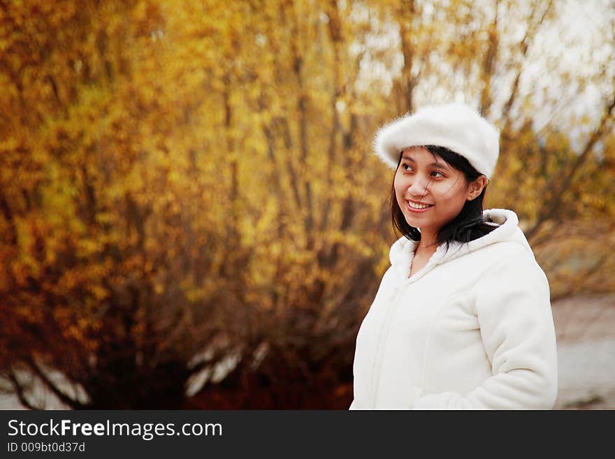 Close up of a woman in style at New Zealand. Close up of a woman in style at New Zealand