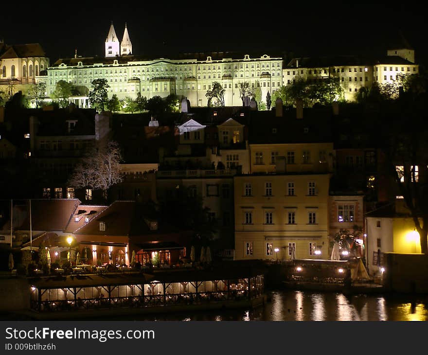 Night view from bridge of Karl