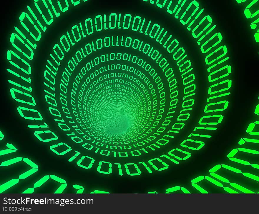 3d rendered illustration of the binary code. 3d rendered illustration of the binary code