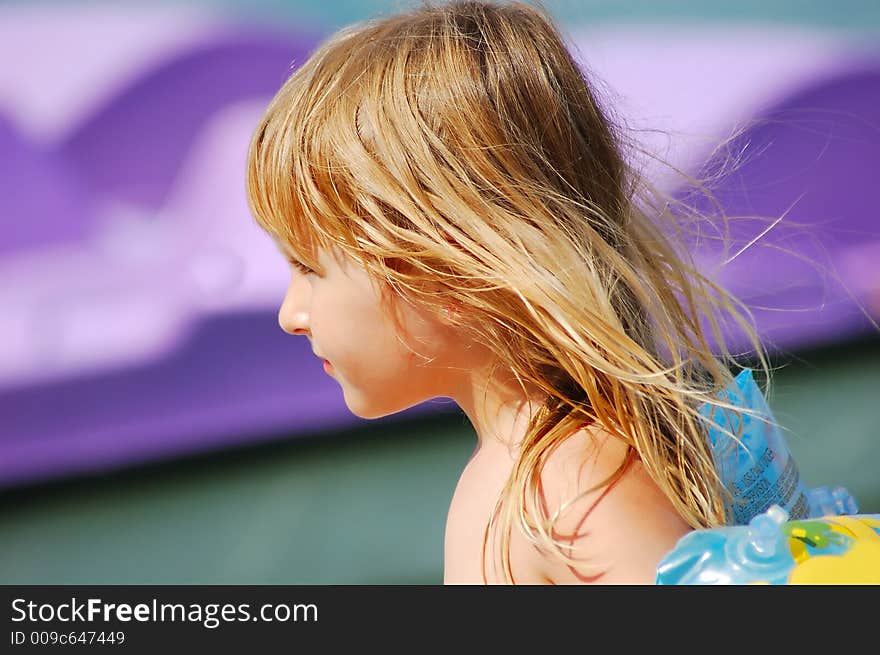 Cute little girl on vacation. Cute little girl on vacation