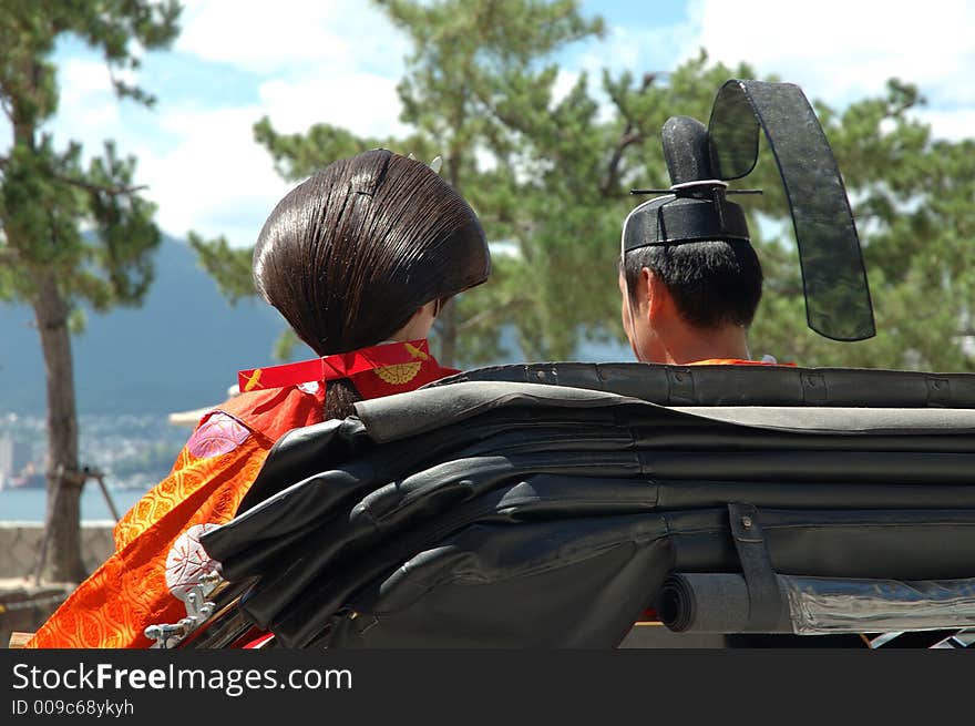 Traditional wedding couple in Japan. Traditional wedding couple in Japan