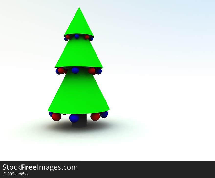 A typical Christmas scene of a Christmas tree. A typical Christmas scene of a Christmas tree.