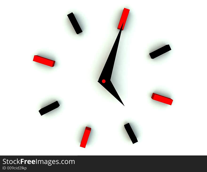 A Computer created image of a clock.