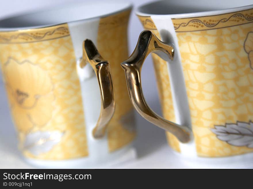 View of two cups, shadow DOF