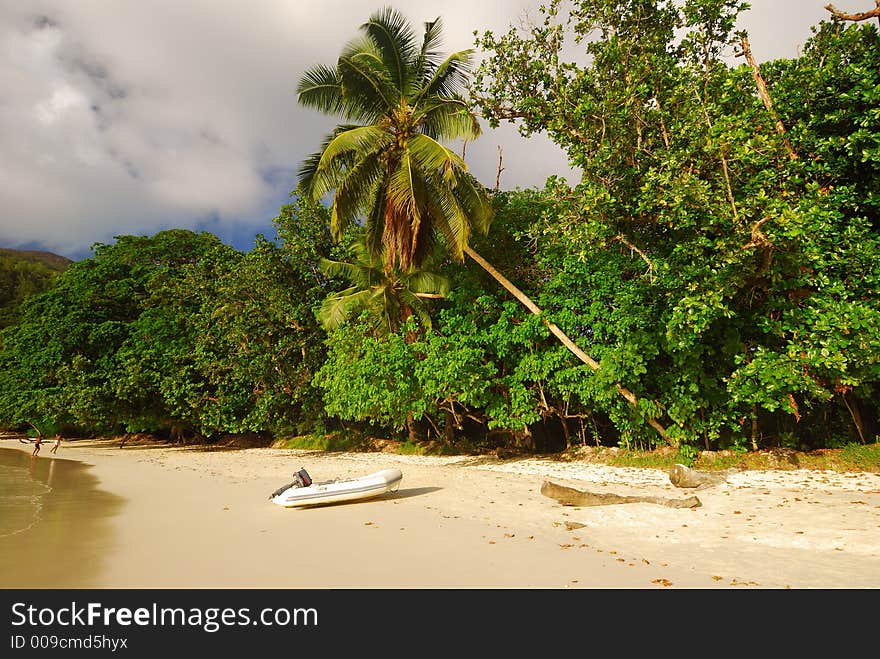 Port Launay Marine National Park Beach, Mahe, Seychelles. Port Launay Marine National Park Beach, Mahe, Seychelles