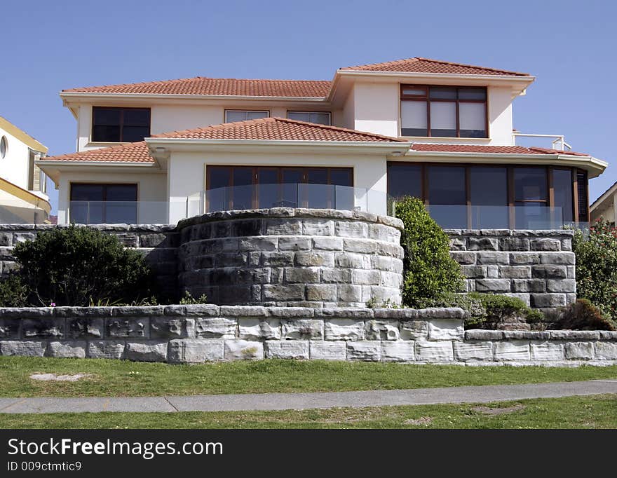 Mansion, Villa With Clear Blue Sky Background, Sydney, Australia