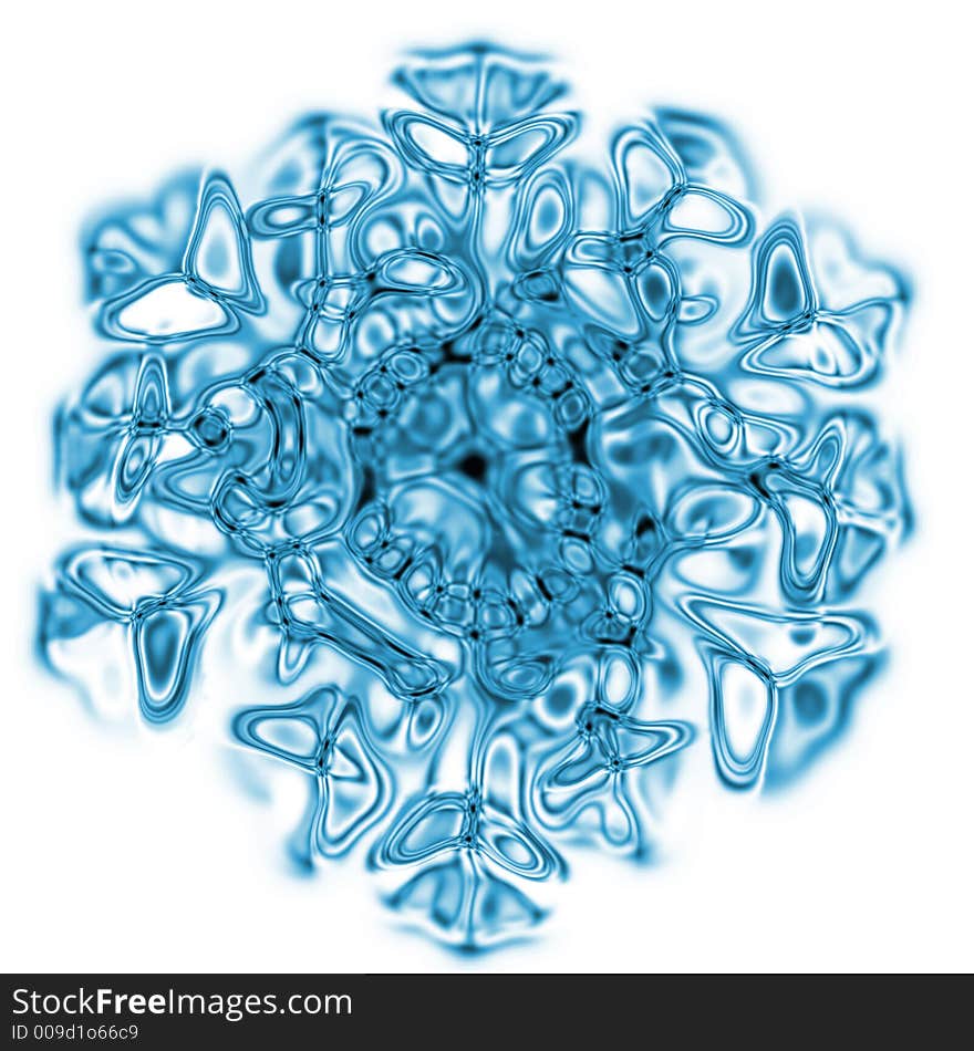 Snow flake generated by computer