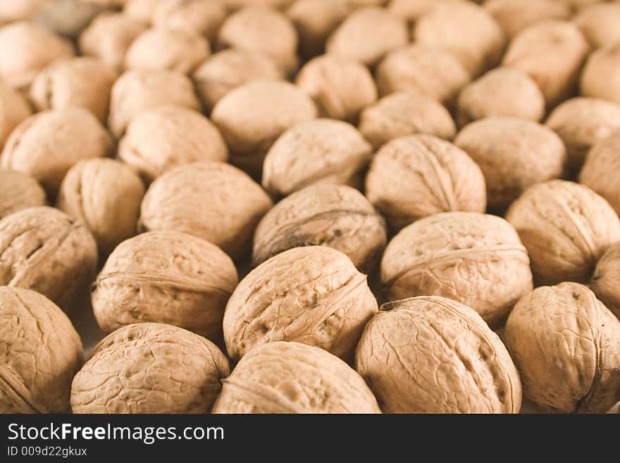 Background of the fresh walnuts