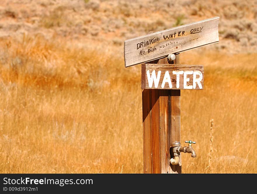 Campground water Faucet in yosemite park