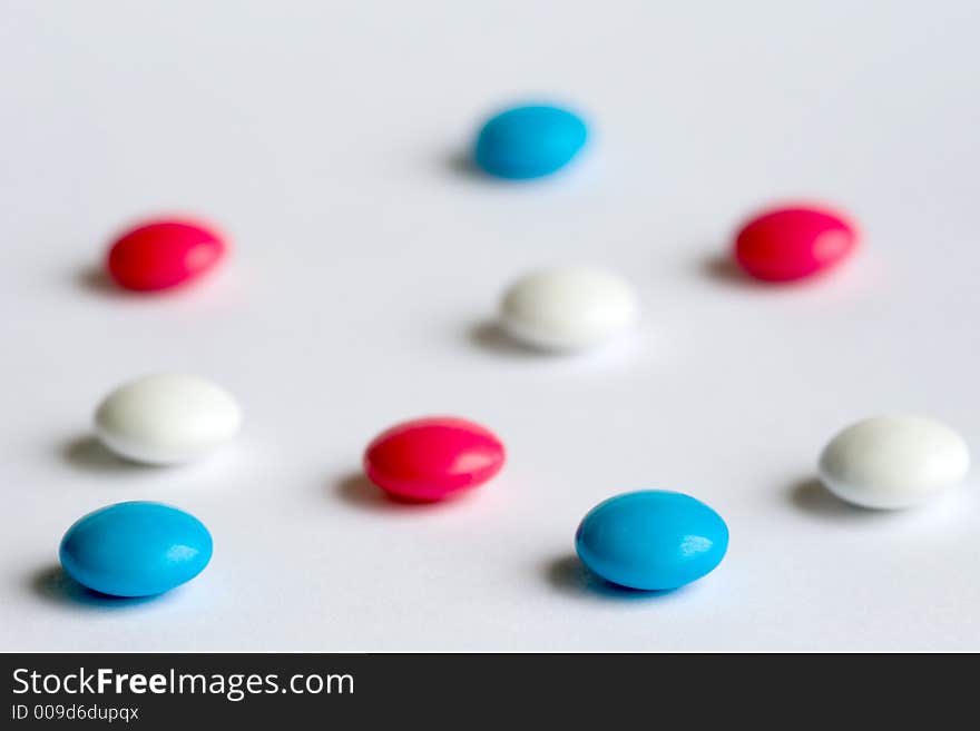 Few tablets on a white background