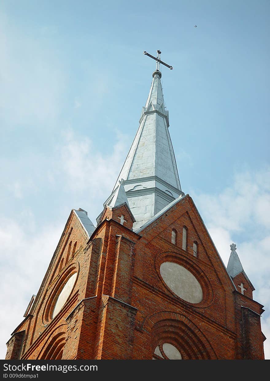 Church tower in the Lithuania