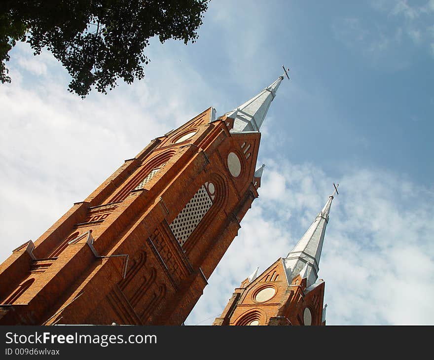 Church tower in teh Lithuania