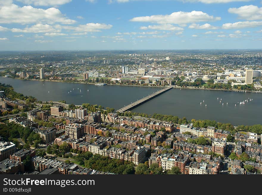 Charles River and Longfellow bridge in Boston. Charles River and Longfellow bridge in Boston