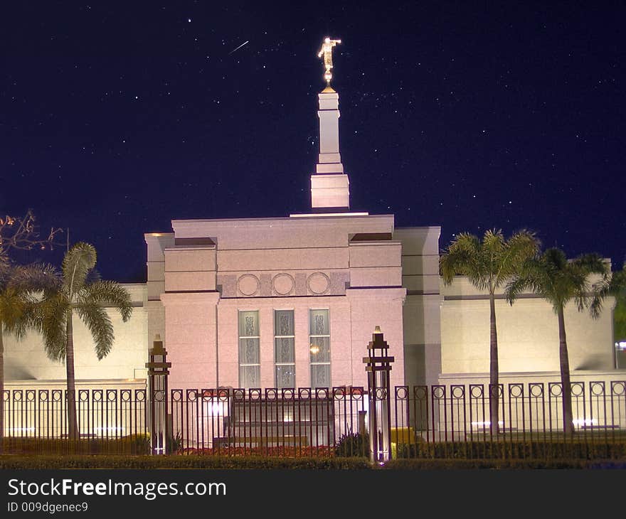 A HDR (high dynamic range) photo of a city temple at night showing a clear starry sky with a shooting star.

www.cjsphotomagic.com
Digital Photography Online Course